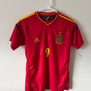 Adidas Kids Red and Yellow Soccer Jersey